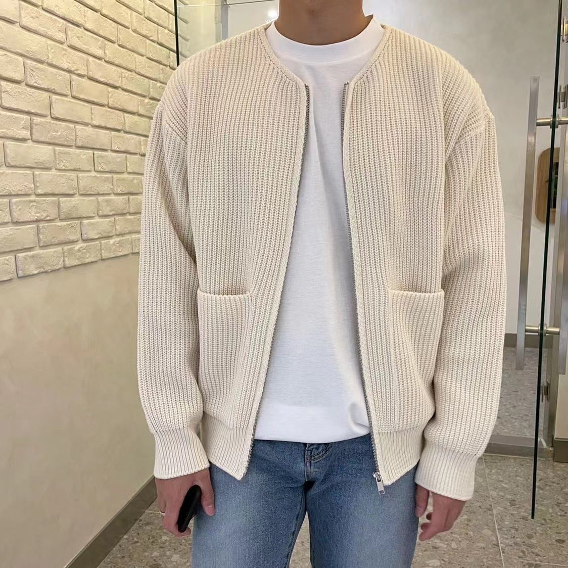 Theo™ | Strickjacke mit Reißverschluss